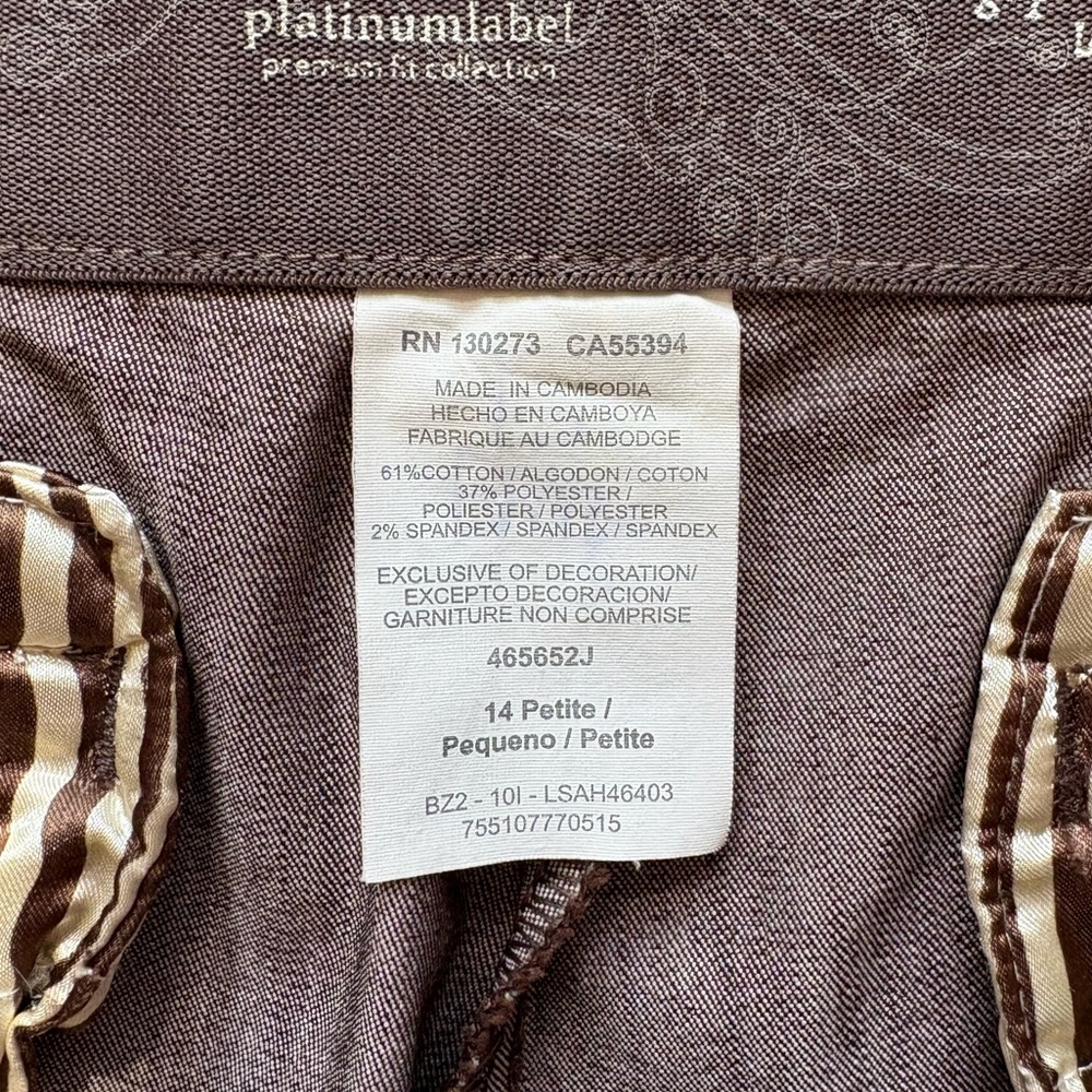 🍒4/$15 Lee Women’s Brown Wide Leg Trousers - Picture 9 of 11